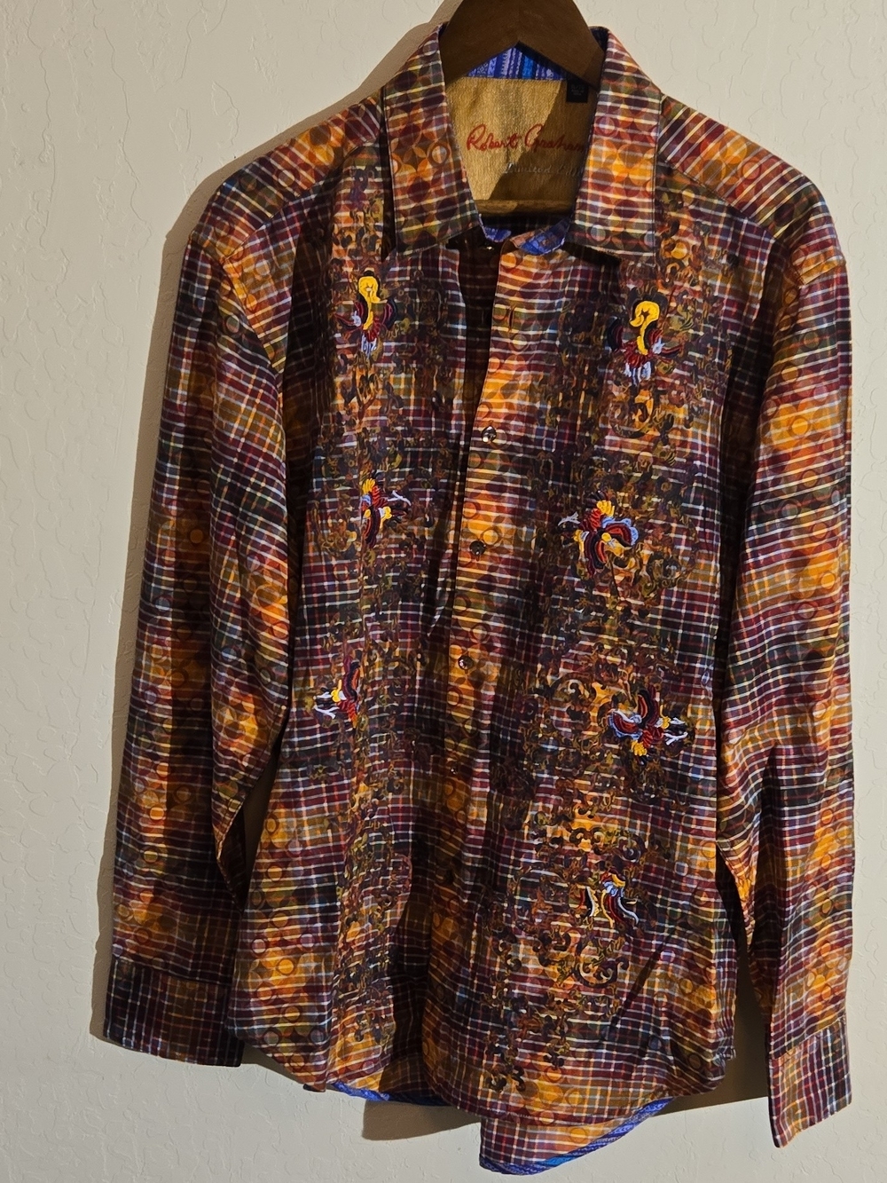 Robert Graham Men's Multicolor Embroidered Button-Up Jacket